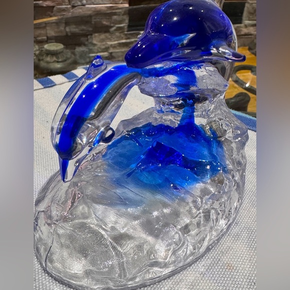 🐬 Stunning Vintage Rare Cristal d’Arques Mother & Baby Dolphin Figurine France 🐬 - Picture 9 of 16